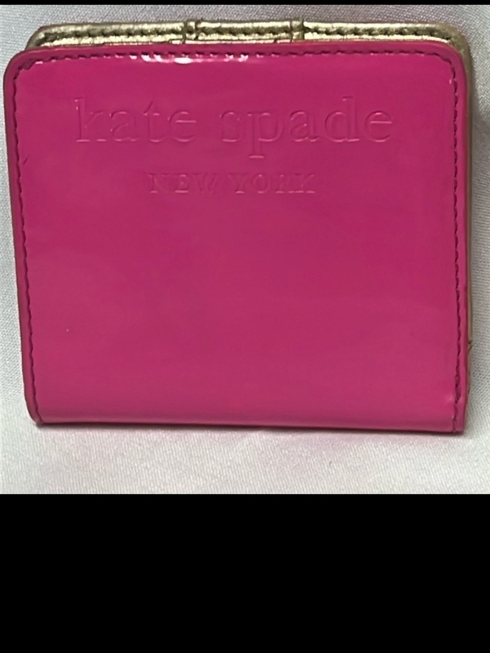 Kate Spade Pink Patent Leather Small Wallet Coin Purse ID Card Holder - Picture 4 of 7